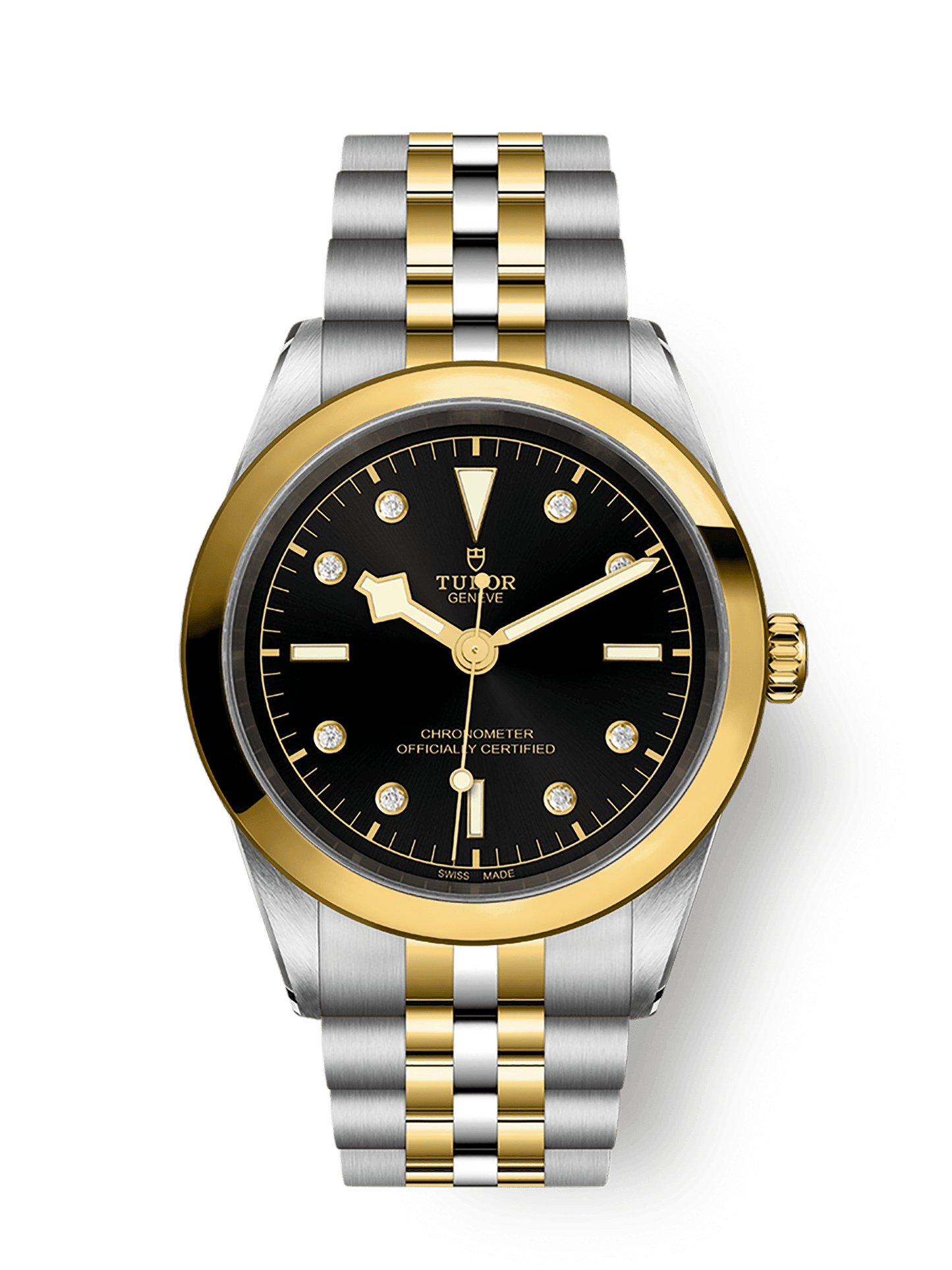 Tudor Black Bay 41 S&G 41 mm Black Dial with Diamonds Stainless Steel Bracelet M79683-0006