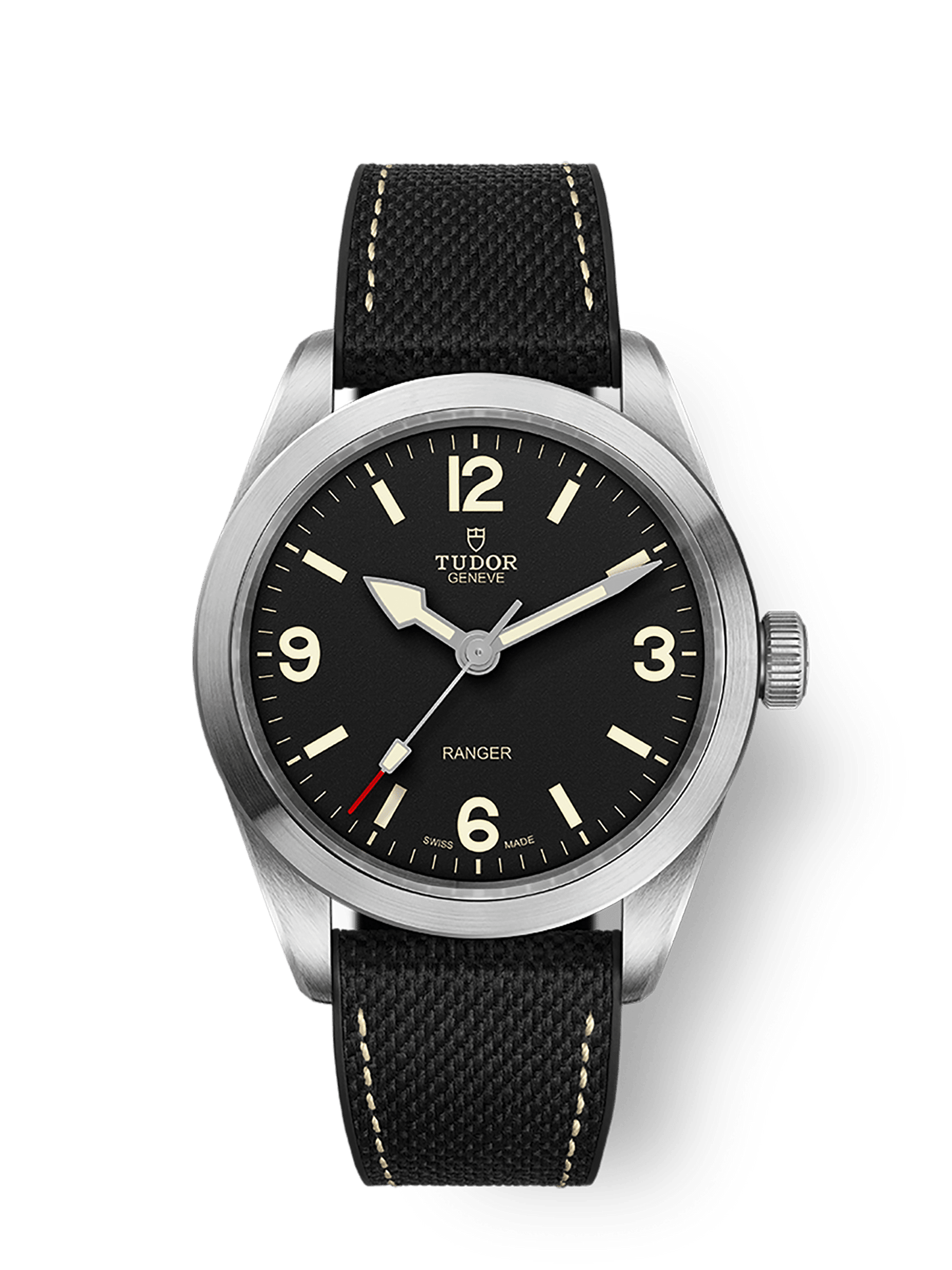 Tudor Ranger 39 mm Black Dial Stainless Steel Rubber Strap M79950-0002