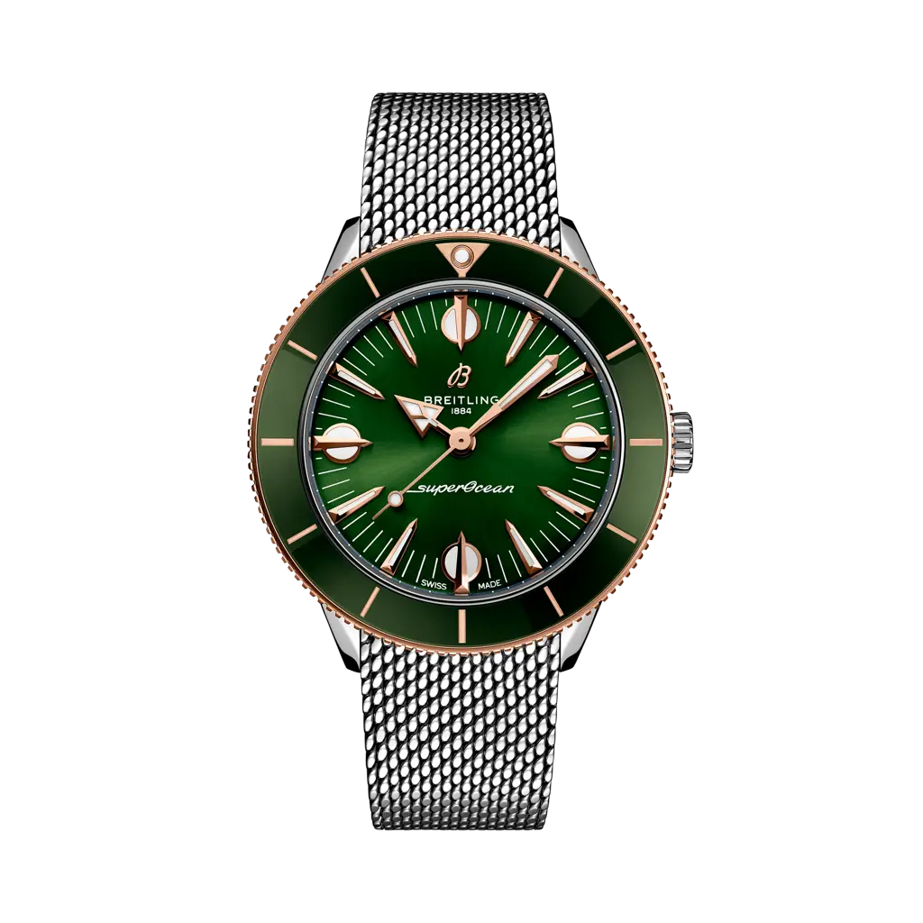 Breitling Superocean Heritage '57 Highlands 38 mm Green Dial Stainless Steel & 18K Red Gold Bracelet U10340361L1A1