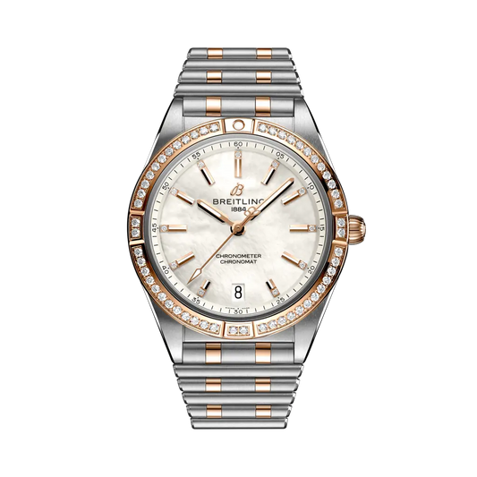 Breitling Chronomat Automatic 36 36 mm White Dial Stainless Steel & 18K Red Gold (Gem-Set) Bracelet U10380591A2U1