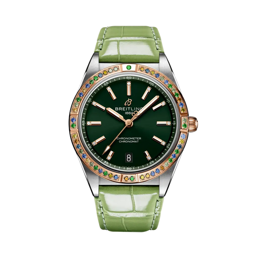 Breitling Chronomat Automatic 36 South Sea 36 mm Green Dial Stainless Steel & 18K Red Gold Alligator Leather Strap U10380611L1P1