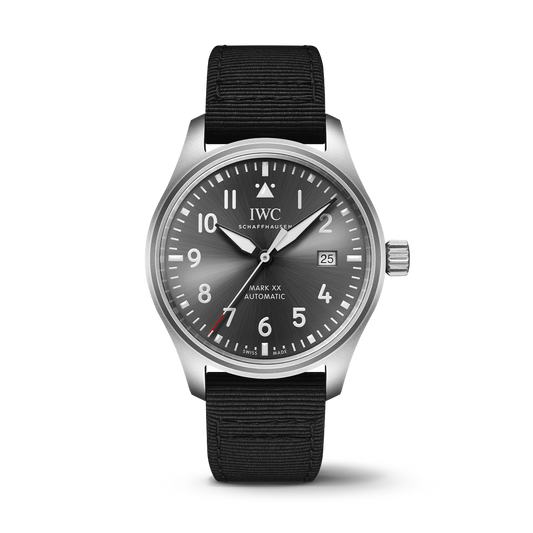 IWC Schaffhausen Pilot's Watch Mark XX Patrouille Suisse 40 mm Grey  Dial Titanium   Black Textile Strap IW328209