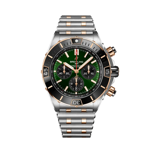 Breitling Super Chronomat B01 44 44 mm Green Dial Stainless Steel & 18K Red Gold Bracelet UB0136251L1U1