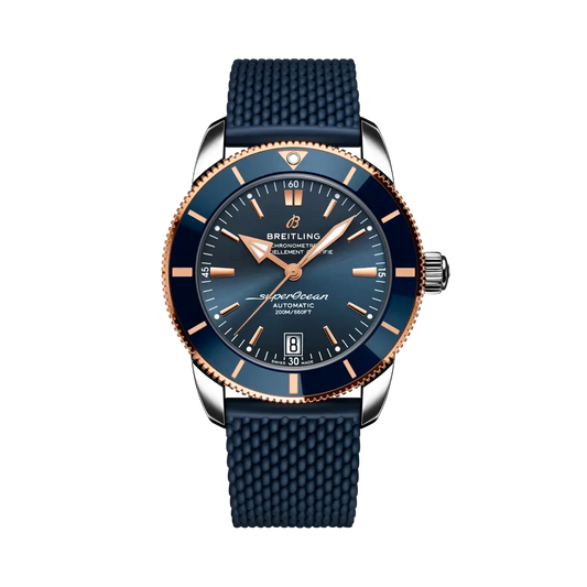 Breitling Superocean Heritage B20 Automatic 42 mm Blue Dial Stainless Steel & 18K Red Gold Rubber Blue Strap UB2010161C1S1