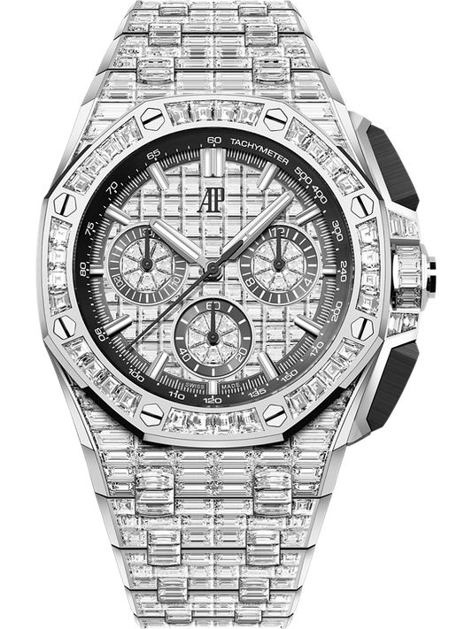 Audemars Piguet Royal Oak Offshore Selfwinding Chronograph 43 mm Diamond Paved Dial 18-Carat White Gold Bracelet 26425BC.ZZ.8045BC.01