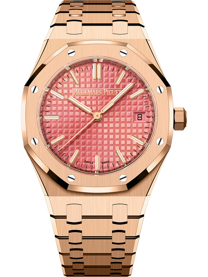 Audemars Piguet Royal Oak Selfwinding 34 mm Pink Dial 18-Carat Pink Gold Bracelet 77450OR.OO.1361OR.01