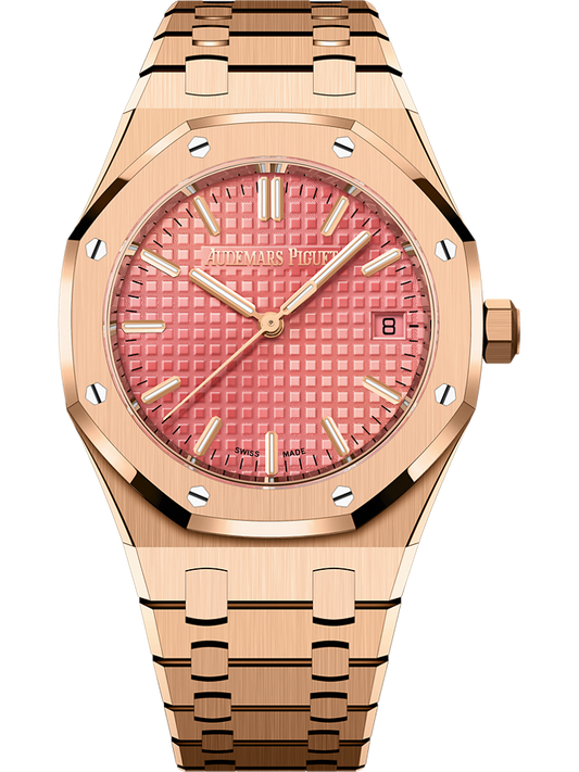 Audemars Piguet Royal Oak Selfwinding 34 mm Pink Dial 18-Carat Pink Gold Bracelet 77450OR.OO.1361OR.01