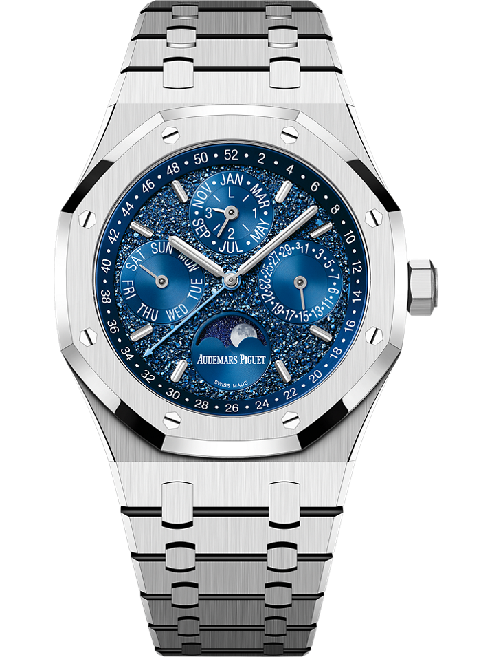 Audemars Piguet Royal Oak Perpetual Calendar “John Mayer” 41 mm Blue  Dial 18-Carat White Gold Bracelet 26574BC.OO.1220BC.02