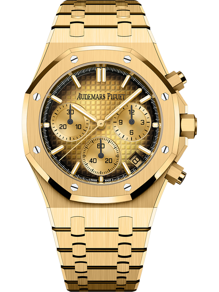 Audemars Piguet Royal Oak Selfwinding Chronograph 41 mm Yellow  Dial 18-Carat Yellow Gold Bracelet 26240BA.OO.1320BA.02