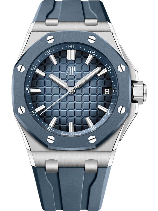 Audemars Piguet Royal Oak Offshore Selfwinding 43 mm Blue Dial Stainless Steel Rubber Strap 15605SK.OO.A350CA.01