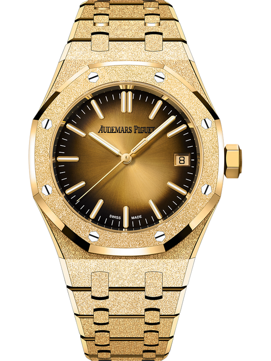 Audemars Piguet Royal Oak Frosted Gold Selfwinding 37 mm Yellow  Dial 18-Carat Yellow Gold Bracelet 15550BA.GG.1356BA.01