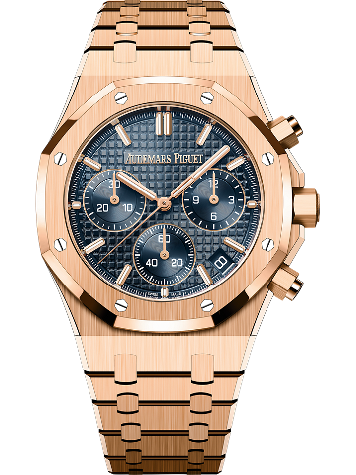 Audemars Piguet Royal Oak Selfwinding Chronograph 41 mm Blue  Dial 18-Carat Pink Gold Bracelet 26240OR.OO.1320OR.05