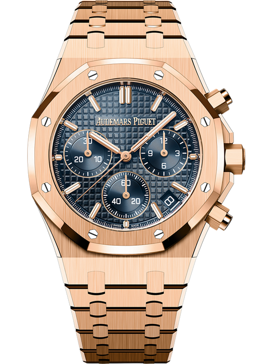 Audemars Piguet Royal Oak Selfwinding Chronograph 41 mm Blue  Dial 18-Carat Pink Gold Bracelet 26240OR.OO.1320OR.05