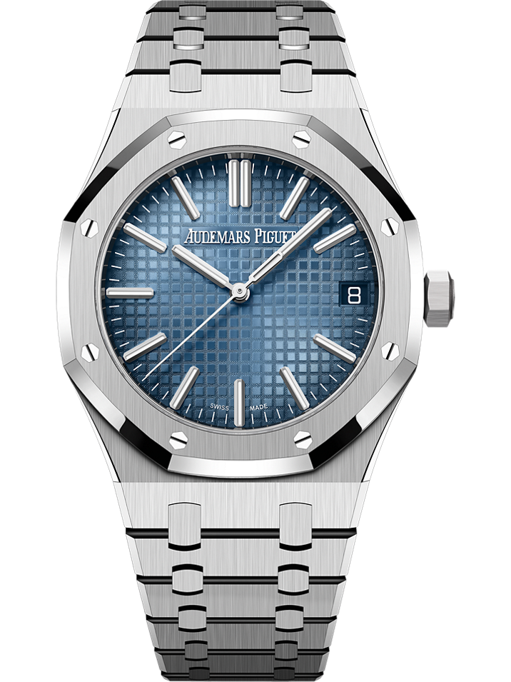 Audemars Piguet Royal Oak Selfwinding  41 mm Blue  Dial 18-Carat White Gold Bracelet 15510BC.OO.1320BC.02