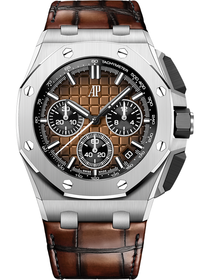 Audemars Piguet Royal Oak Offshore Selfwinding Chronograph 43 mm Bronze Dial Stainless Steel Alligator Strap 26420ST.OO.A828CR.01