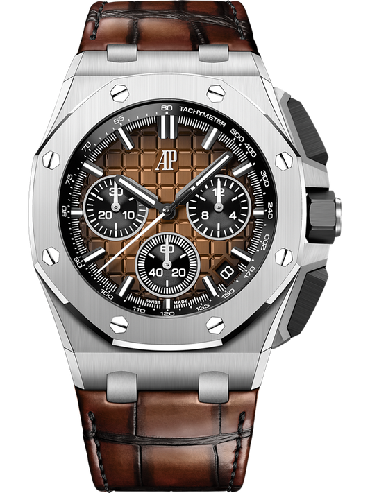 Audemars Piguet Royal Oak Offshore Selfwinding Chronograph 43 mm Bronze Dial Stainless Steel Alligator Strap 26420ST.OO.A828CR.01