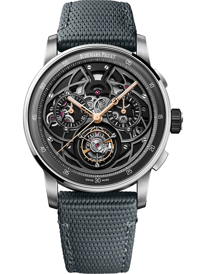 Audemars Piguet Code 11.59 by Audemars Piguet Selfwinding Flying Tourbillon Chronograph 41 mm Dark Grey Dial Ceramic Rubber-Coated Strap 26399NB.OO.D009KB.01