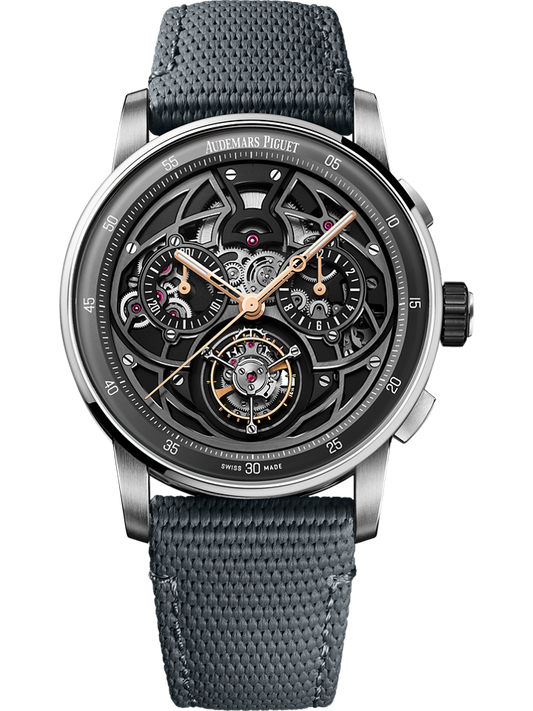 Audemars Piguet Code 11.59 by Audemars Piguet Selfwinding Flying Tourbillon Chronograph 41 mm Dark Grey Dial Ceramic Rubber-Coated Strap 26399NB.OO.D009KB.01