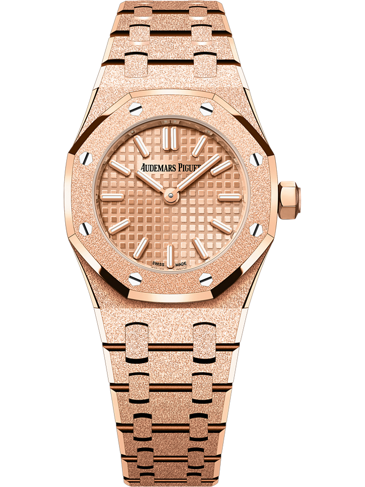 Audemars Piguet Royal Oak Mini Frosted Gold Quartz 23 mm Pink Dial 18-Carat Pink Gold Bracelet 67630OR.GG.1312OR.01