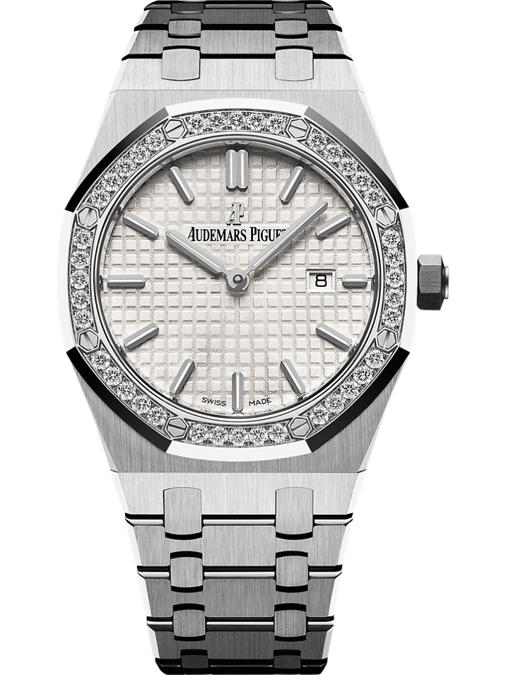 Audemars Piguet Royal Oak Quartz 33 mm Silver Dial with Diamonds Stainless Steel Bracelet 67651ST.ZZ.1261ST.01