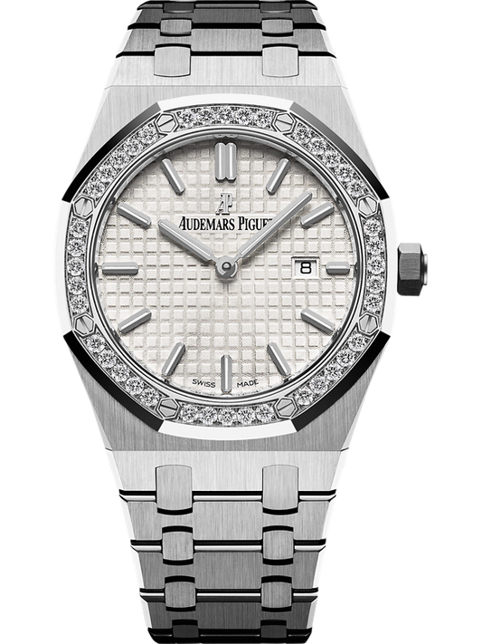 Audemars Piguet Royal Oak Quartz 33 mm Silver Dial with Diamonds Stainless Steel Bracelet 67651ST.ZZ.1261ST.01