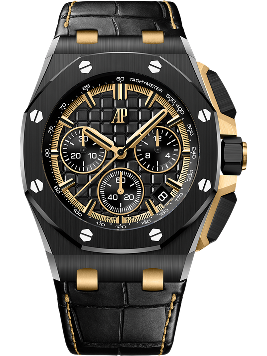 Audemars Piguet Royal Oak Offshore Selfwinding Chronograph 43 mm Black Dial Ceramic Alligator Strap 26420CE.OO.A127CR.01