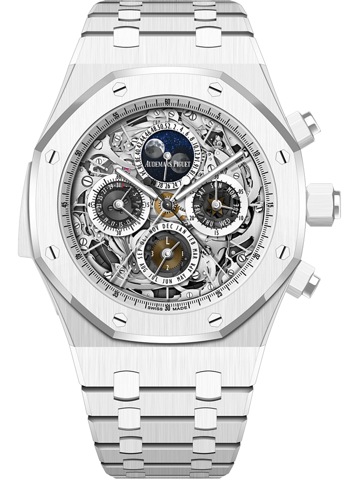 Audemars Piguet Royal Oak Grande Complication 44 mm White Dial White Ceramic Bracelet 26605CB.OO.1248CB.01