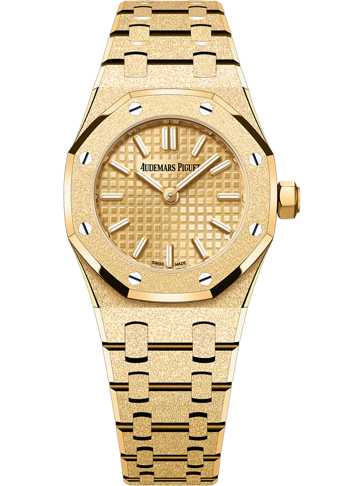 Audemars Piguet Royal Oak Mini Frosted Gold Quartz 23 mm Yellow Dial 18-Carat Yellow Gold Bracelet 67630BA.GG.1312BA.01