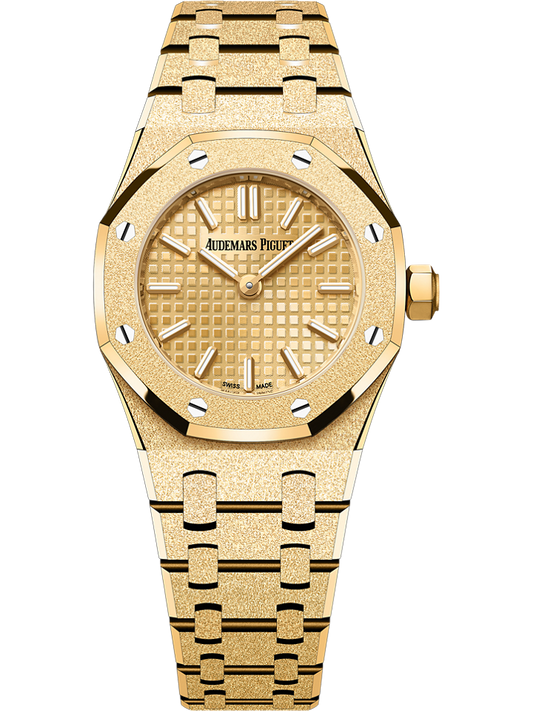 Audemars Piguet Royal Oak Mini Frosted Gold Quartz 23 mm Yellow Dial 18-Carat Yellow Gold Bracelet 67630BA.GG.1312BA.01