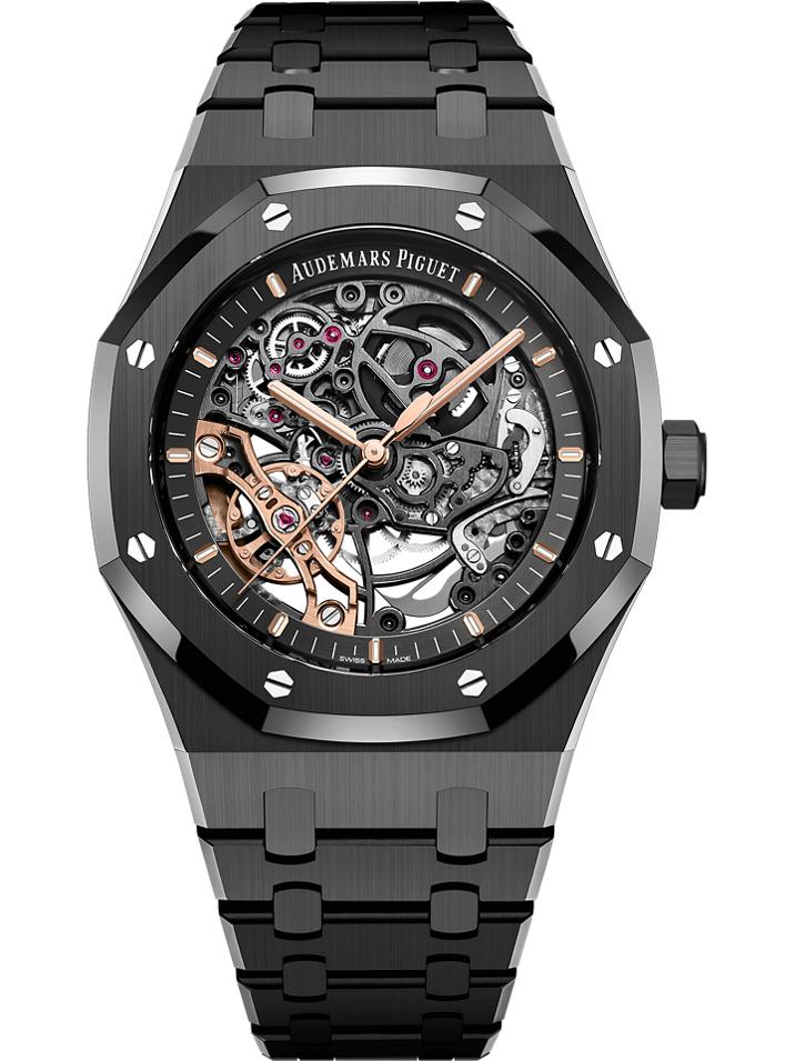 Audemars Piguet Royal Oak Double Balance Wheel Openworked 41 mm Slate Grey Dial Black Ceramic Bracelet 15416CE.OO.1225CE.01