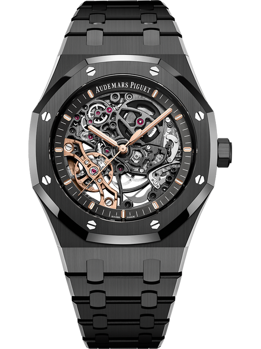 Audemars Piguet Royal Oak Double Balance Wheel Openworked 41 mm Slate Grey Dial Black Ceramic Bracelet 15416CE.OO.1225CE.01