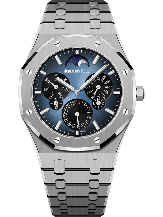 Audemars Piguet Royal Oak Perpetual Calendar Ultra-Thin 41 mm Blue  Dial Titanium Bracelet 26586TI.OO.1240TI.01