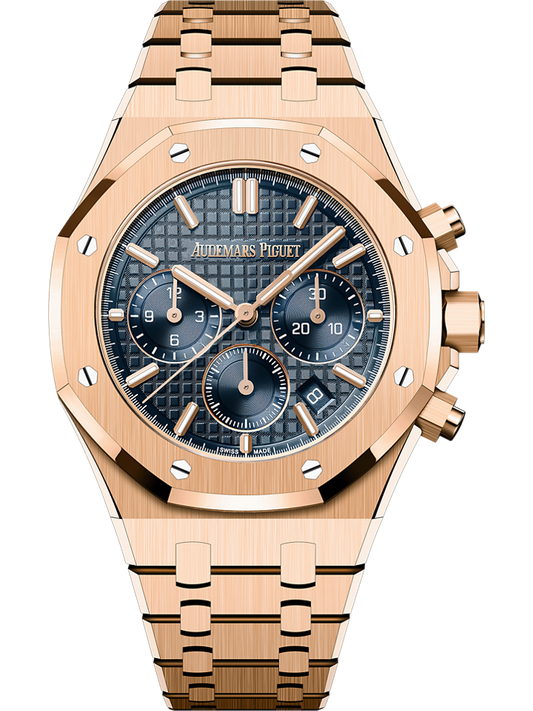 Audemars Piguet Royal Oak Selfwinding Chronograph 38 mm Blue  Dial 18-Carat Pink Gold Bracelet 26715OR.OO.1356OR.01