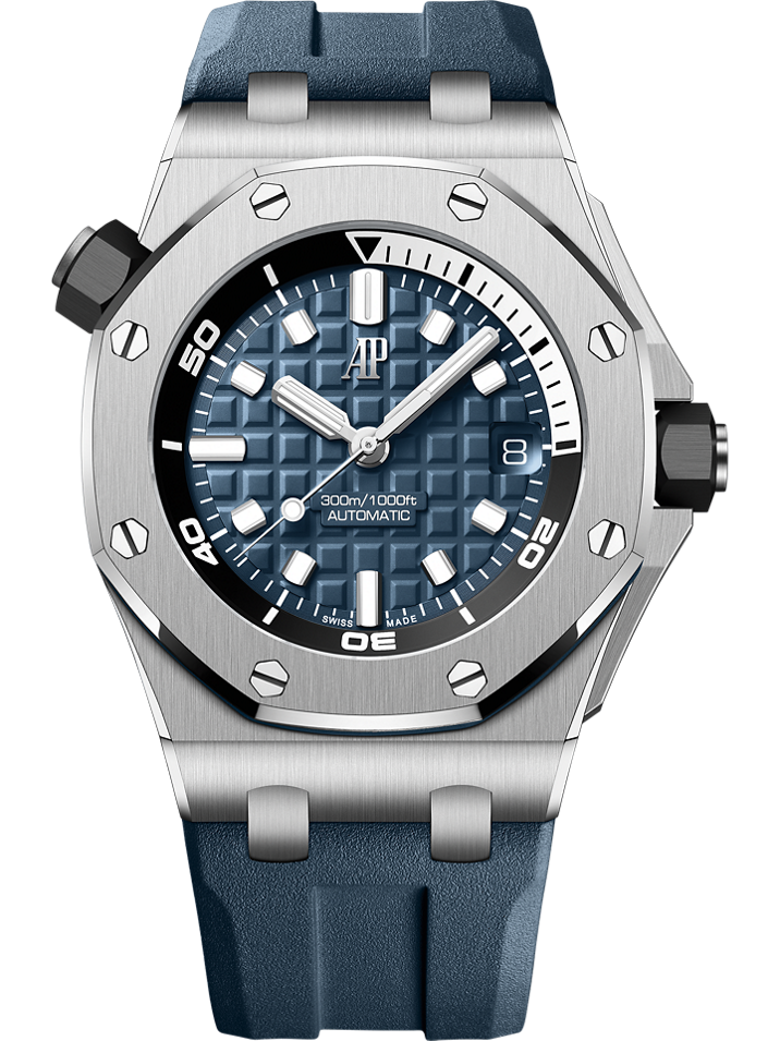 Audemars Piguet Royal Oak Offshore Diver 42 mm Blue Dial Stainless Steel Rubber Strap 15720ST.OO.A027CA.01