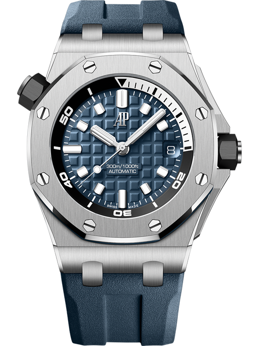 Audemars Piguet Royal Oak Offshore Diver 42 mm Blue Dial Stainless Steel Rubber Strap 15720ST.OO.A027CA.01