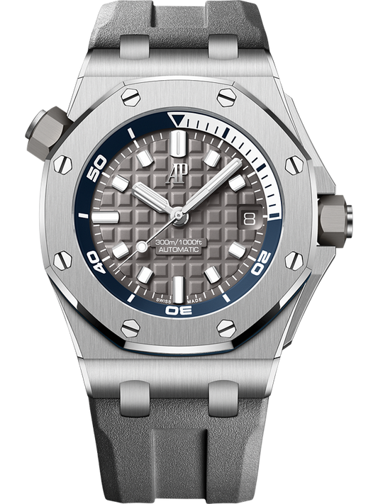 Audemars Piguet Royal Oak Offshore Diver 42 mm Grey Dial Stainless Steel Rubber Strap 15720ST.OO.A009CA.01