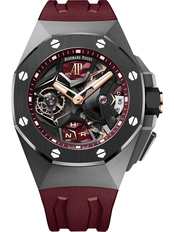 Audemars Piguet Royal Oak Concept Flying Tourbillon GMT 44 mm Transparent Dial Titanium Rubber Strap 26589IO.OO.D500CA.01