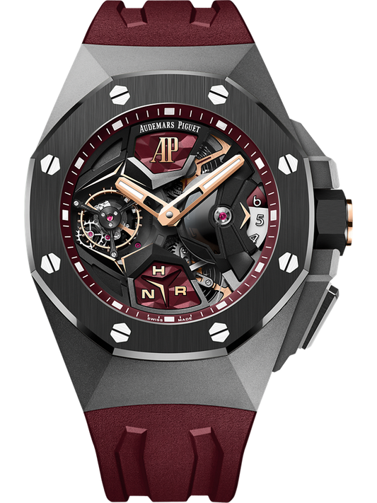 Audemars Piguet Royal Oak Concept Flying Tourbillon GMT 44 mm Transparent Dial Titanium Rubber Strap 26589IO.OO.D500CA.01