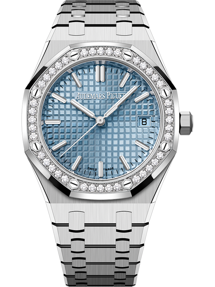 Audemars Piguet Royal Oak Selfwinding 34 mm Light Blue Dial with Diamonds Stainless Steel Bracelet 77451ST.ZZ.1361ST.03