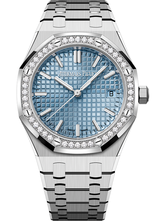 Audemars Piguet Royal Oak Selfwinding 34 mm Light Blue Dial with Diamonds Stainless Steel Bracelet 77451ST.ZZ.1361ST.03