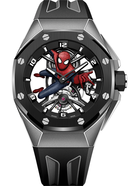 Audemars Piguet Royal Oak Concept Tourbillon "Spider-Man" 42 mm Transparent Dial Titanium Rubber Strap 26631IO.OO.D002CA.01