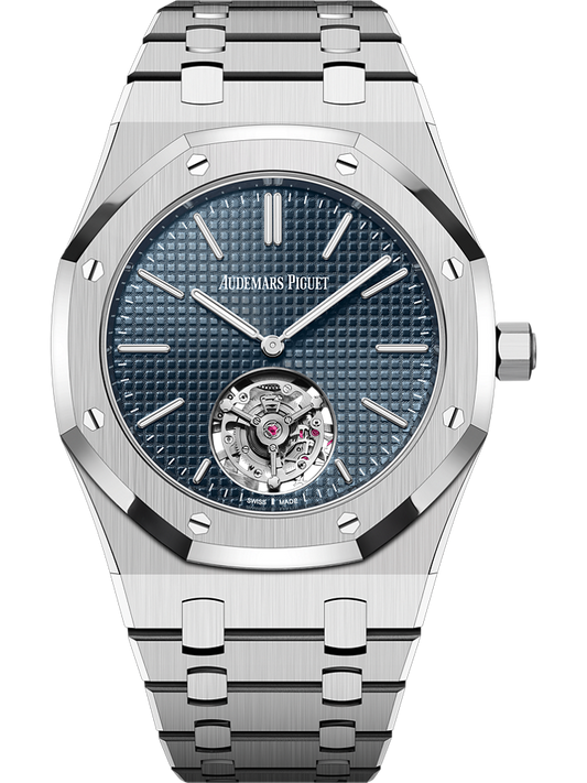 Audemars Piguet Royal Oak Selfwinding Flying Tourbillon Extra-Thin (RD#3) 39 mm Blue  Dial Stainless Steel Bracelet 26670ST.OO.1240ST.02