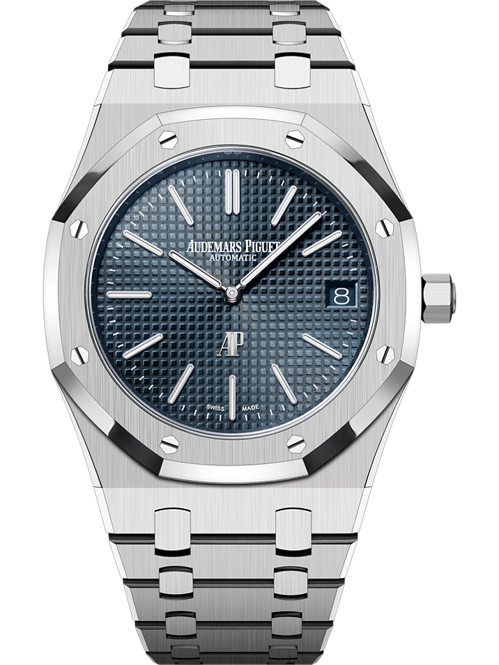 Audemars Piguet Royal Oak “Jumbo” Extra-Thin 39 mm Blue  Dial Stainless Steel Bracelet 16202ST.OO.1240ST.02