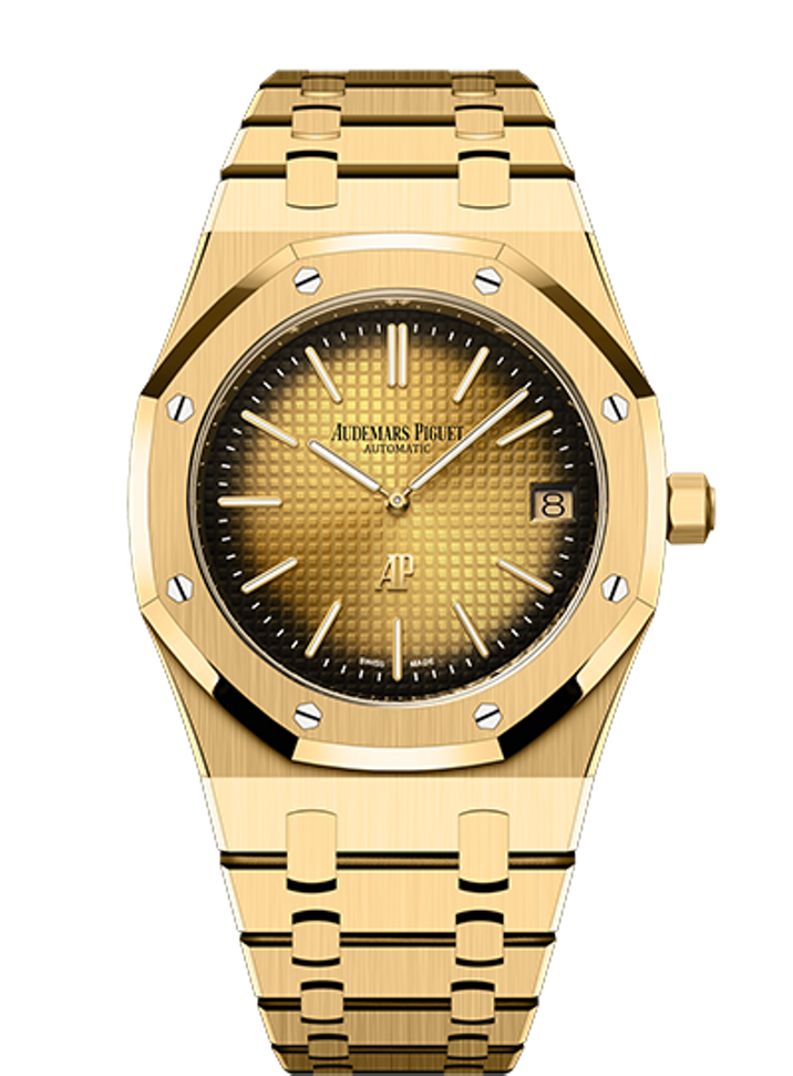 Audemars Piguet Royal Oak “Jumbo” Extra-Thin 39 mm Yellow  Dial 18-Carat Yellow Gold Bracelet 16202BA.OO.1240BA.02