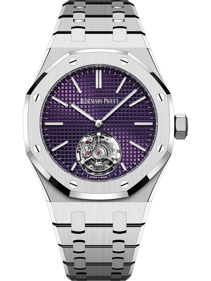 Audemars Piguet Royal Oak Selfwinding Flying Tourbillon Extra-Thin (RD#3) 37 mm Purple Dial Stainless Steel Bracelet 26660ST.OO.1356ST.02