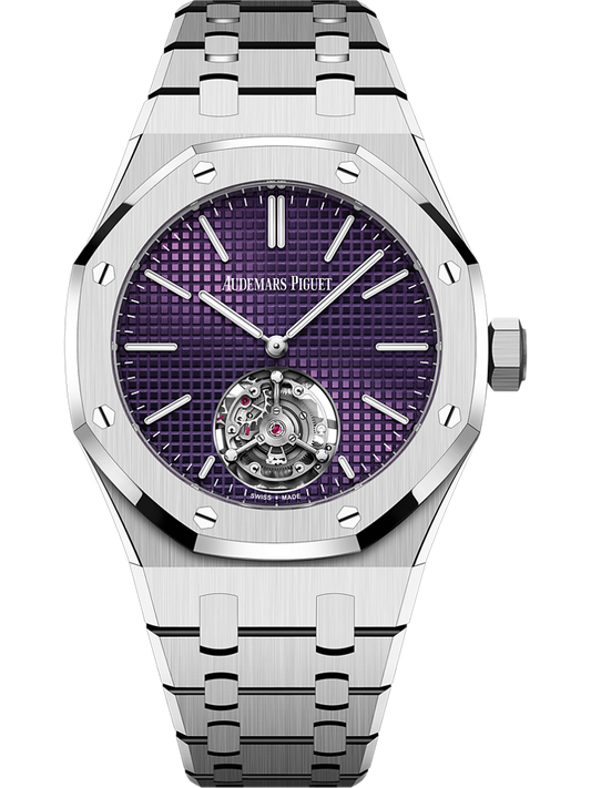 Audemars Piguet Royal Oak Selfwinding Flying Tourbillon Extra-Thin (RD#3) 37 mm Purple Dial Stainless Steel Bracelet 26660ST.OO.1356ST.02