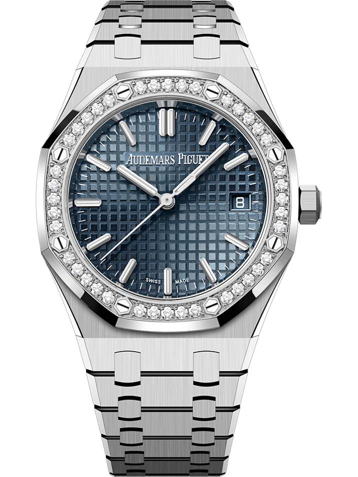 Audemars Piguet Royal Oak Selfwinding 34 mm Blue Dial with Diamonds Stainless Steel Bracelet 77451ST.ZZ.1361ST.04