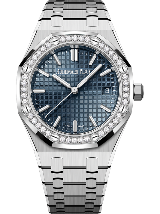 Audemars Piguet Royal Oak Selfwinding 34 mm Blue Dial with Diamonds Stainless Steel Bracelet 77451ST.ZZ.1361ST.04