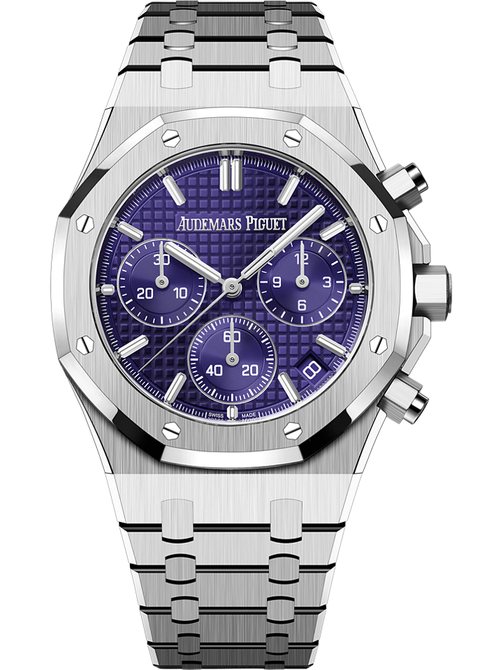 Audemars Piguet Royal Oak Selfwinding Chronograph 41 mm Purple  Dial 18-Carat White Gold Bracelet 26240BC.OO.1320BC.01