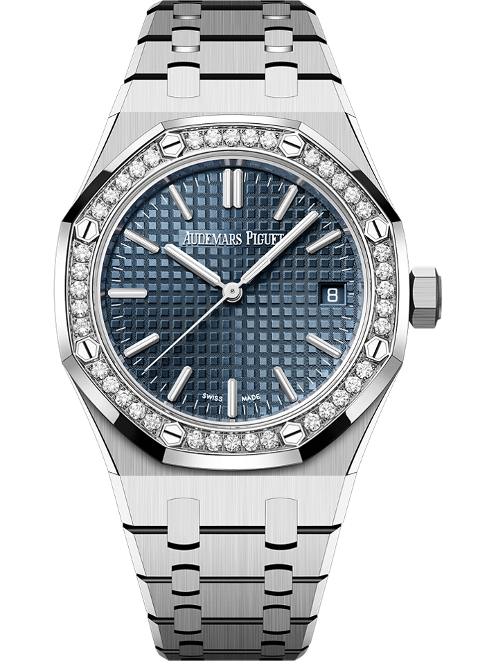 Audemars Piguet Royal Oak Selfwinding 37 mm Blue Dial with Diamonds Stainless Steel Bracelet 15551ST.ZZ.1356ST.05